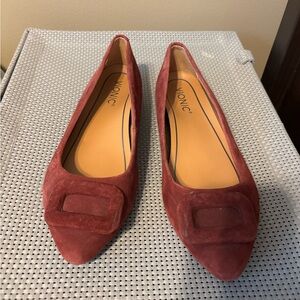 Vionic Women's Burgundy Suede Loafers